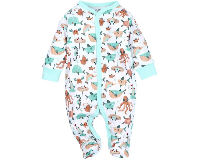 NINI Strampler Fische Unisex Kinder Einteiler, Overall, Babyanzug, Babyoverall, Babyanzug von NINI