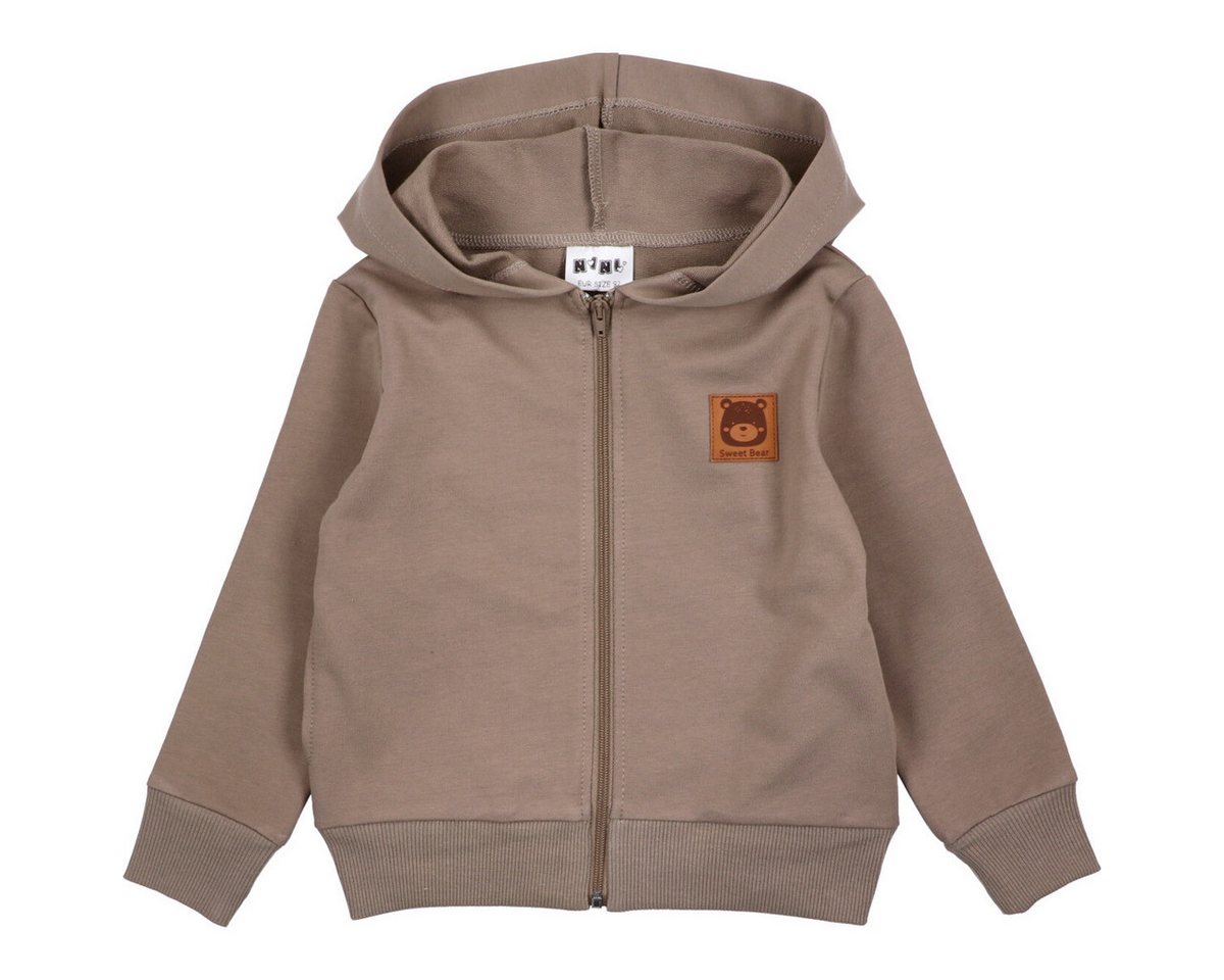 NINI Sweatjacke Bär Unisex Kinder Zip Hoodie, Kapuzenjacke, Trainingsjacken, Zip Pullover, Freizeitjacke von NINI