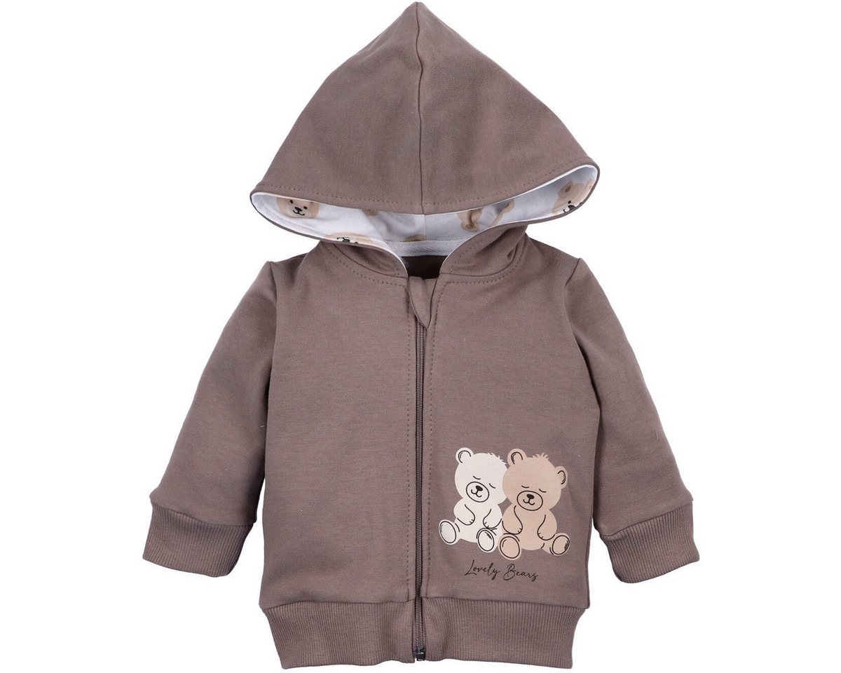 NINI Sweatjacke Teddybär Unisex Kinder Zip Hoodie, Kapuzenjacke, Trainingsjacken, Zip Pullover, Freizeitjacke von NINI