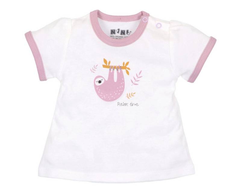 NINI T-Shirt Faultier Mädchen (1-tlg) Shirt, Oberteil, Leibchen, Funktionsshirt, Shortsleeve Shirt von NINI