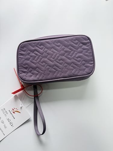 NISHEL Reise-Kabel-Organizer, doppellagig, Tech-Elektroniktasche, Essentials für Ladegerät, Kabel, Telefon, Flash-Laufwerk, Violett von NISHEL
