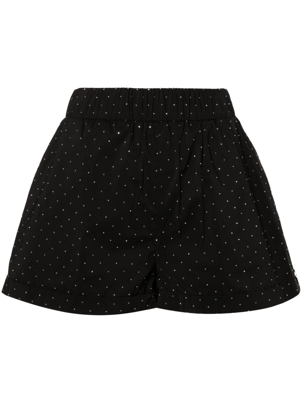 NISSA High-Waist-Shorts mit Strass - Schwarz von NISSA