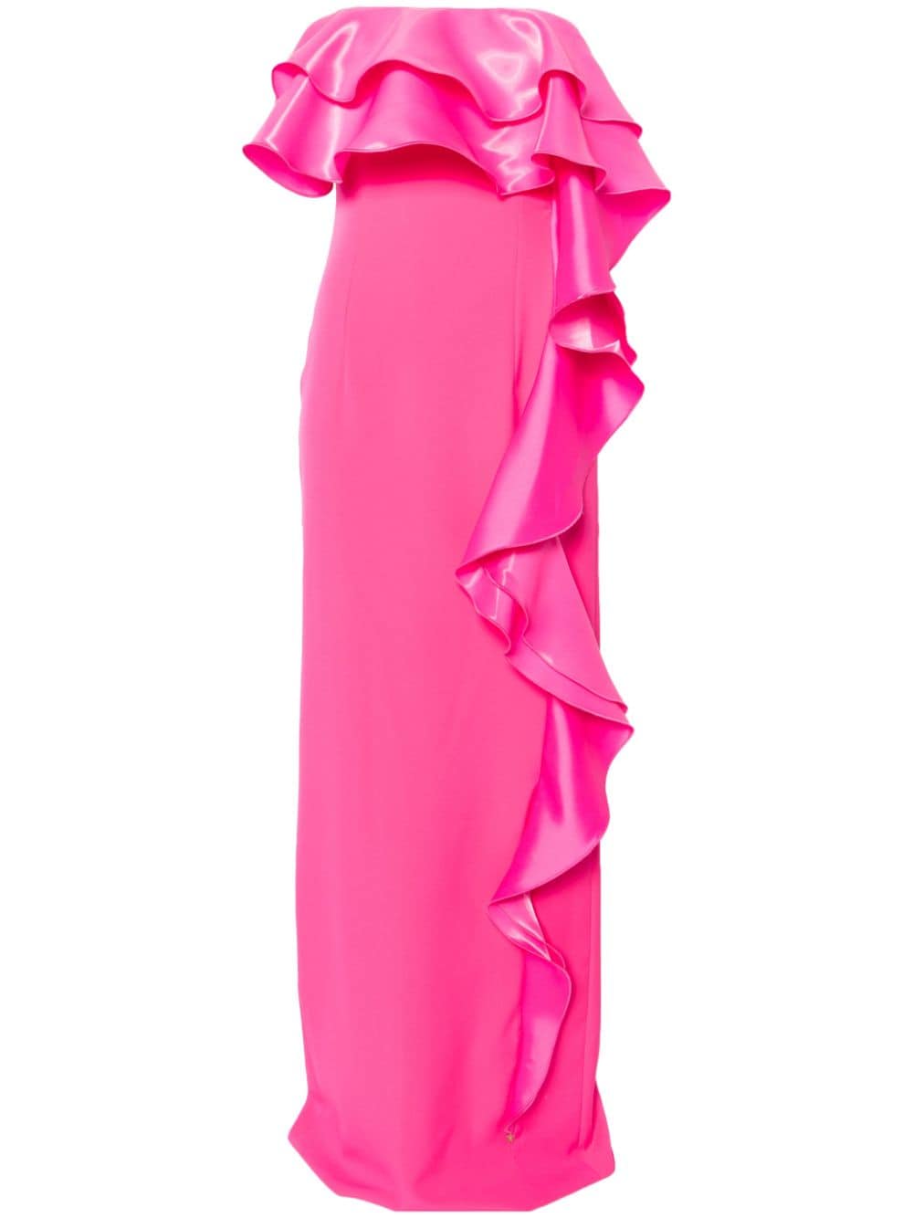 NISSA Schulterfreie Robe mit Volants - Rosa von NISSA