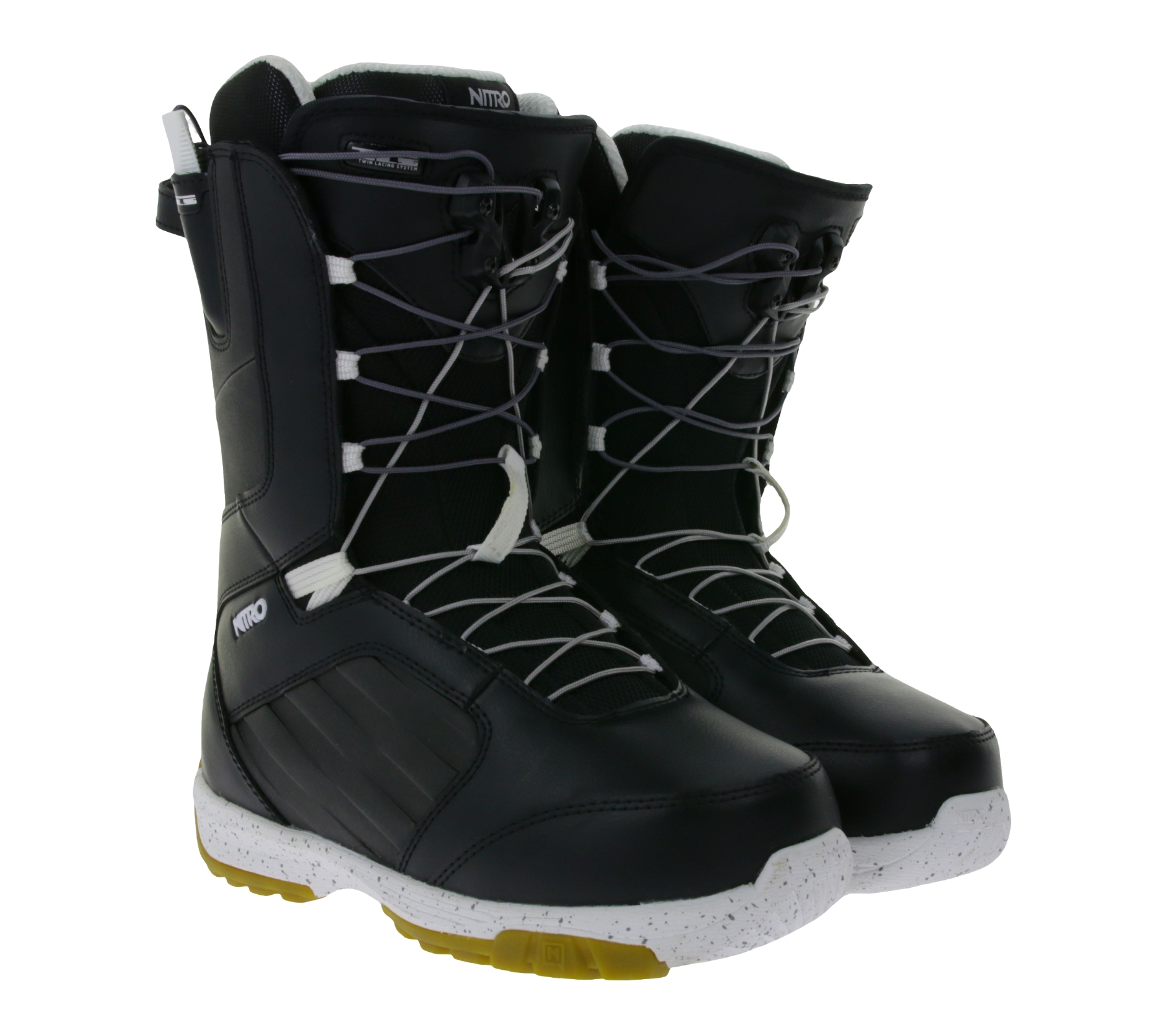 NITRO Anthem TLS Damen Snowboard-Boots mit dämpfender EVA-Sohle Wintersport-Stiefel 848450-001 Schwarz/Weiß von NITRO