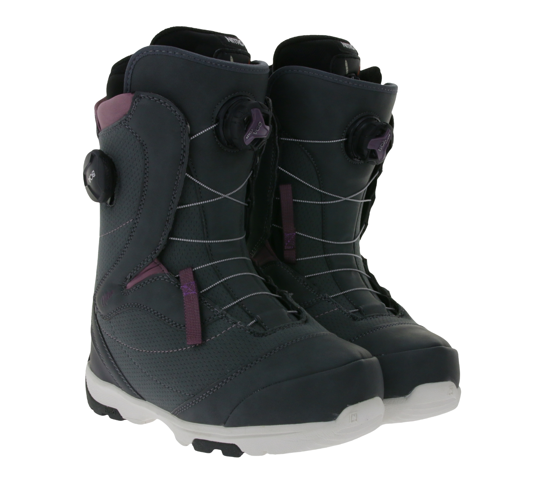 NITRO Cypress Boa Damen Snowboard-Boots mit dämpfender EVA-Sohle Wintersport-Stiefel 848572-003 Grau/Violett von NITRO