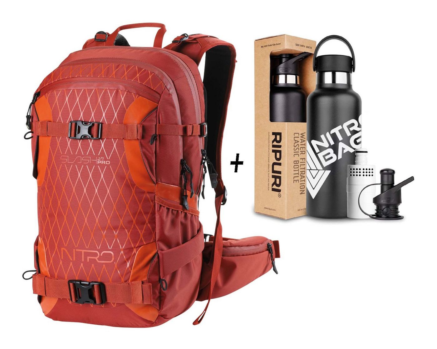 NITRO Rucksack Slash 25 Pro X Ripuri Set (Set, 2-tlg) von NITRO
