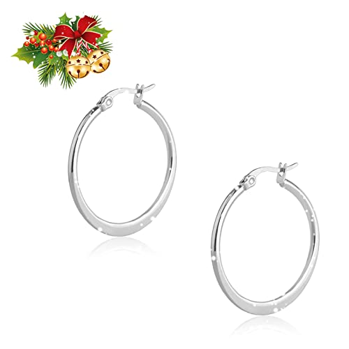 Titanium Silber Damen Ohrringe Modeschmuck leicht zu tragen medizinisches Material allergiefrei (Silber) von NITROLUBE
