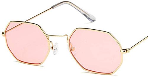 NIUASH Sonnenbrille polarisiert Quadratische Sonnenbrille Frauen Männer Retro Mode Roségold Sonnenbrille Transparente Brille Damen Sonnenbrille Frauen-Pink von NIUASH