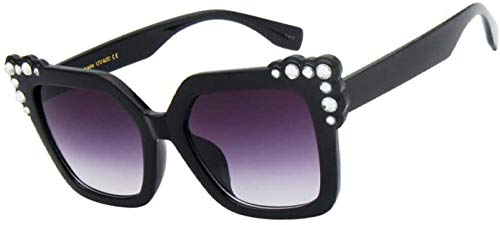 NIUASH Sonnenbrille polarisiert Sonnenbrillen Damen Accessoires Cat Eye Style Fashion Shades Schwarzes Quadrat Uv400 Sonnenbrille-C01 von NIUASH