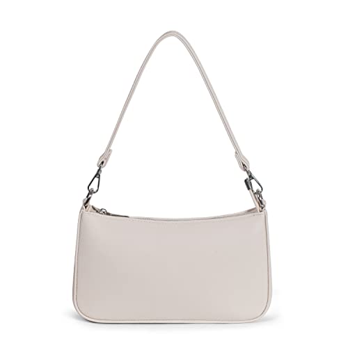 NIUEIMEE ZHOU Kleine Schultertasche mit 2 abnehmbaren Trägern Crossbody Clutch Geldbörse Handtasche für Damen, Hautfarben, Retro von NIUEIMEE ZHOU