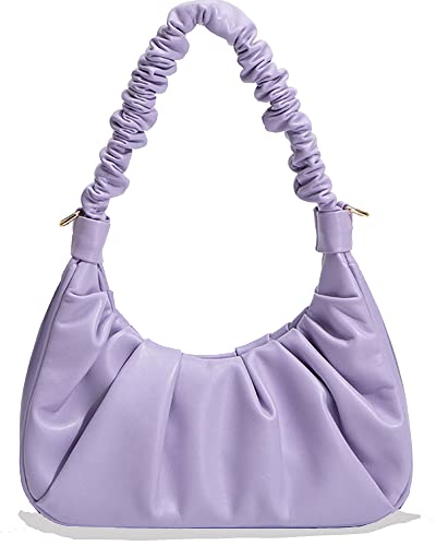 NIUEIMEE ZHOU Kleine Umhängetasche für Damen, klassische Clutch, trendige Handtasche, Crossbody-Tasche mit Knopfverschluss, Violett, Klassisch, langlebig von NIUEIMEE ZHOU