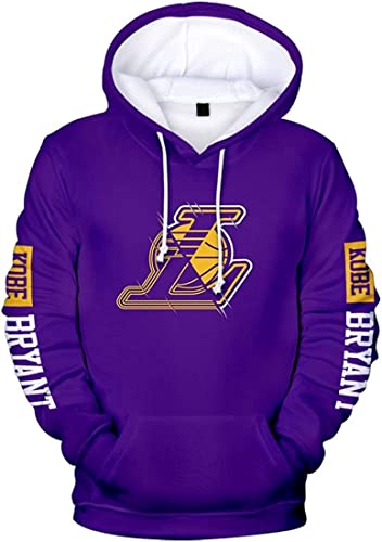 NIUHE Herren Kapuzenpullover Kobe Bryant Mamba mit 3D-Druck Sport Sweatshirt Fashion Hoodies mit Tasche Casual(0 E10855,2XL) von NIUHE