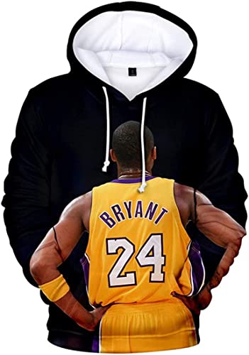 NIUHE Herren Kapuzenpullover Kobe Bryant Mamba mit 3D-Druck Sport Sweatshirt Fashion Hoodies mit Tasche Casual(1 E05477,M) von NIUHE
