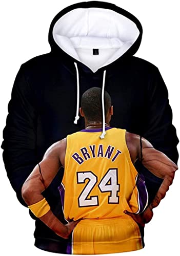 NIUHE Herren Kapuzenpullover Kobe Bryant Mamba mit 3D-Druck Sport Sweatshirt Fashion Hoodies mit Tasche Casual(1 E05477,XL) von NIUHE