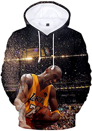 NIUHE Herren Kapuzenpullover Kobe Bryant Mamba mit 3D-Druck Sport Sweatshirt Fashion Hoodies mit Tasche Casual(3 E09308,2XL) von NIUHE