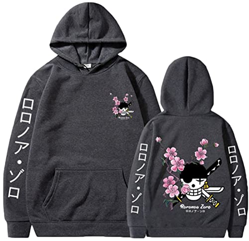 NIUHE Pflaumenblüte Herren Kapuzenpullover mit Druck Casual Buntes Sweatshirt Fashion Hoodies(Dunkelgrau,2XL) von NIUHE