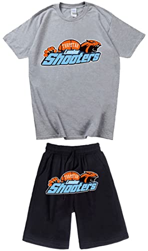 NIUHE Tiger Printed Herren Trainingsanzug Sets T-shirts Kurzarm Freizeit Jogginganzug 2-teilig Kurzarm Und Sporthose Kurzarmanzug(Hellgrau 002,S) von NIUHE