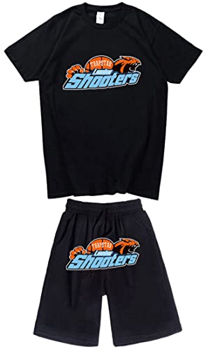NIUHE Tiger Printed Herren Trainingsanzug Sets T-shirts Kurzarm Freizeit Jogginganzug 2-teilig Kurzarm Und Sporthose Kurzarmanzug(0 Schwarz 002,L) von NIUHE