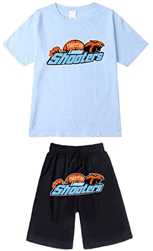 NIUHE Tiger Printed Herren Trainingsanzug Sets T-shirts Kurzarm Freizeit Jogginganzug 2-teilig Kurzarm Und Sporthose Kurzarmanzug(Blau 002,L) von NIUHE