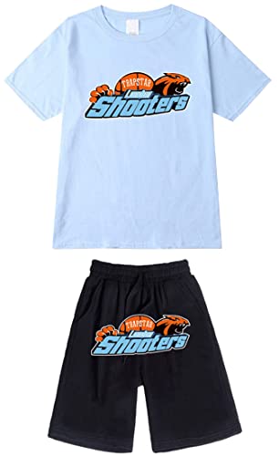 NIUHE Tiger Printed Herren Trainingsanzug Sets T-shirts Kurzarm Freizeit Jogginganzug 2-teilig Kurzarm Und Sporthose Kurzarmanzug(Blau 002,XL) von NIUHE