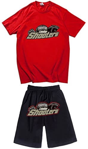 NIUHE Tiger Printed Herren Trainingsanzug Sets T-shirts Kurzarm Freizeit Jogginganzug 2-teilig Kurzarm Und Sporthose Kurzarmanzug(Rot 001,XXL) von NIUHE