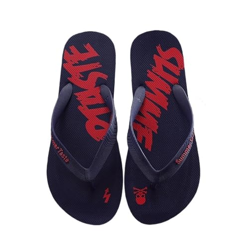 NIUHUAHUI Hausschuhe, Herren Sommer Flip Flops – Leichte Strandpantoffeln for Outdoor & Zuhause für House Slides Duschsandalen(Navy blue,38 EU) von NIUHUAHUI