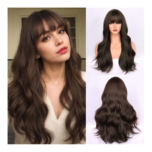 Perücken für Frauen Neue Mode Damen Große Welle Lange Lockige Haar Perücke Volle Kopf Abdeckung Flauschige Formlose Nahtlose Perücke Lockige Perücke von NIUHUAHUI