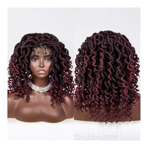 Perücken für Frauen Spitzeninnovationen: Enthüllung der neuesten Zopfkopfbedeckungen und Perücken – Ihre neue Modegrenze Lockige Perücke(Reddish-brown) von NIUHUAHUI