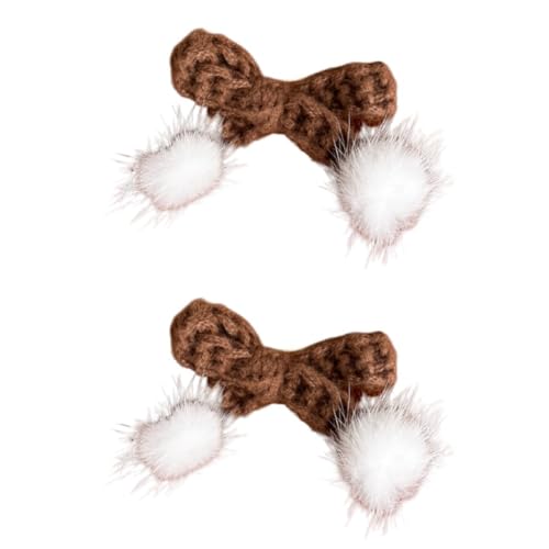 Braune Haarspangen mit Schleife for Frauen mit Pony und seitlichen Clips(Brown) von NIULIniuli