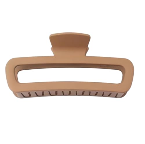 Große, mattierte Acryl-Haarklammern for Damen-Haarschmuck mit quadratischer Hai-Haarklammer(Brown) von NIULIniuli