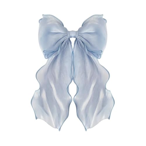 Haarspangen, Band-Haarnadel mit Netzschleife for Damen, obere Haarnadel mit Clip-Rückkopf, Federclip-Kopfbedeckung(Blue) von NIULIniuli