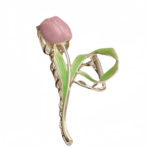 Haarspangen, Blumen-Haarklammer, Clip for den Hinterkopf, Hai-Clip for Frauen, großer Haarschmuck aus Metall(Purple) von NIULIniuli