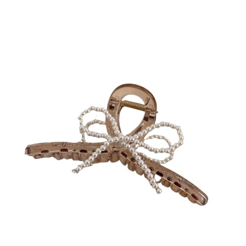 Haarspangen, Perlenclip for Frauen, Hai-Clip, großer Kopfschmuck, Haarnadel, Haarschmuck auf der Rückseite des Kopfes(13 cm) von NIULIniuli