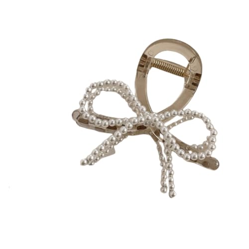 Haarspangen, Perlenclip for Frauen, Hai-Clip, großer Kopfschmuck, Haarnadel, Haarschmuck auf der Rückseite des Kopfes(8 cm) von NIULIniuli
