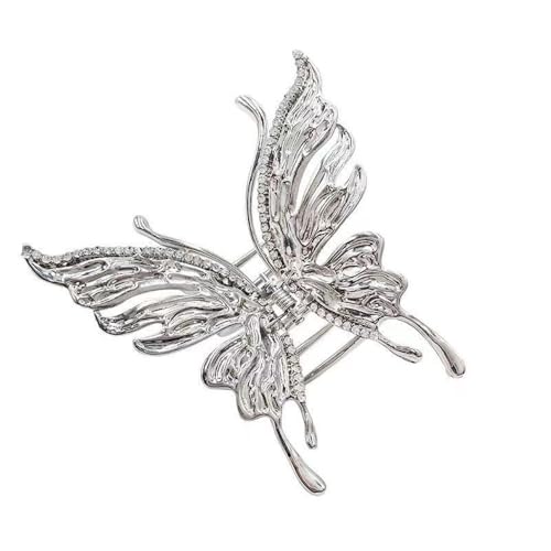 Haarspangen, Schmetterlings-Haarnadel for Frauen, Hai-Haarnadel for Dutt am Hinterkopf(Silver) von NIULIniuli