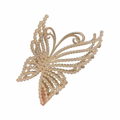 Haarspangen, große Schmetterlings-Haarnadel for Frauen, Perlen-Clip am Hinterkopf, Haar-Accessoires mit Hai-Clip von NIULIniuli