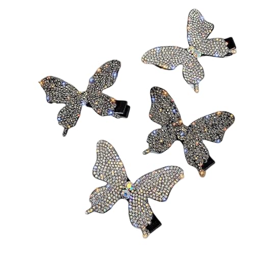Haarspangen, großer Schmetterling, Diamant-Haarnadel for Frauen, seitlicher Clip mit Pony, Haar-Accessoires auf der Rückseite des Kopfes, Kopfbedeckung mit oberem Clip(Mix) von NIULIniuli