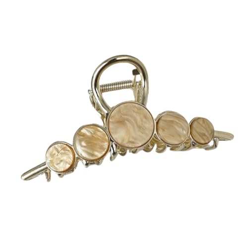 Haarspangen Haarnadel for Frauen mit Metallclip am Hinterkopf, Haarschmuck mit großem Hai-Clip(Apricot) von NIULIniuli