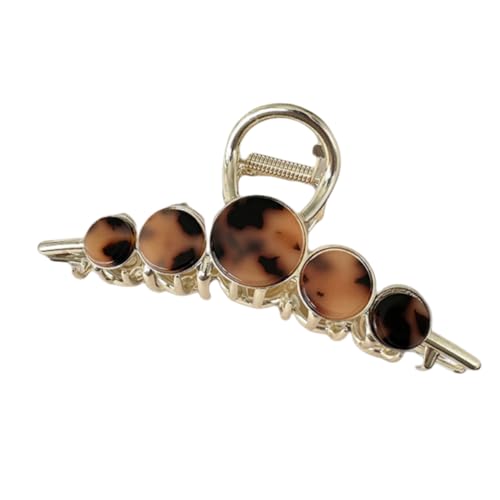 Haarspangen Haarnadel for Frauen mit Metallclip am Hinterkopf, Haarschmuck mit großem Hai-Clip(Brown) von NIULIniuli
