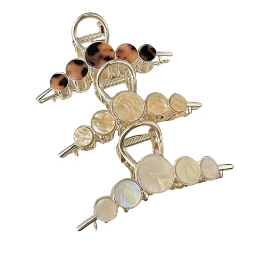 Haarspangen Haarnadel for Frauen mit Metallclip am Hinterkopf, Haarschmuck mit großem Hai-Clip(Mix) von NIULIniuli
