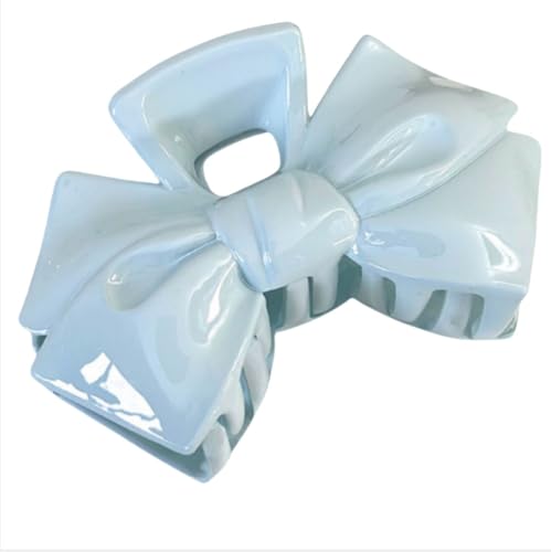 Haarspangen Stern Haarspange Blaue Schleife Haarspange Mädchen Hai Clip Haarschmuck auf der Rückseite des Kopfes(Blue painted bow) von NIULIniuli