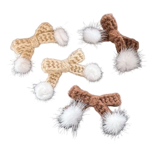 Metal Claw Clips,Pearl HairClips,Clips Large Plush Braune Haarspangen mit Schleife for Frauen mit Pony und seitlichen Clips(Mix) von NIULIniuli