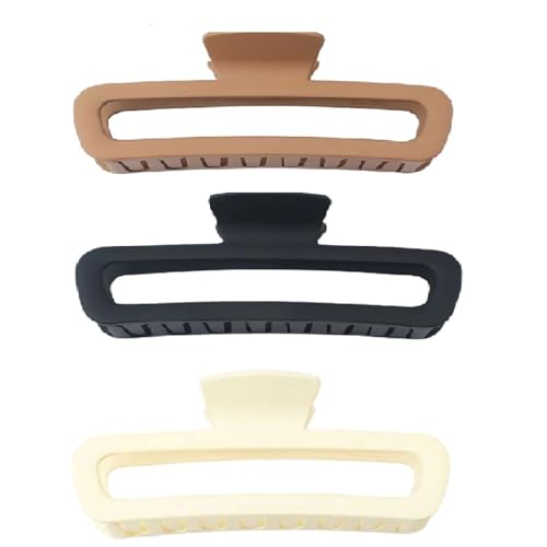 Metal Claw Clips,Pearl HairClips,Clips Large Plush Große, mattierte Acryl-Haarklammern for Damen-Haarschmuck mit quadratischer Hai-Haarklammer(3 pcs) von NIULIniuli