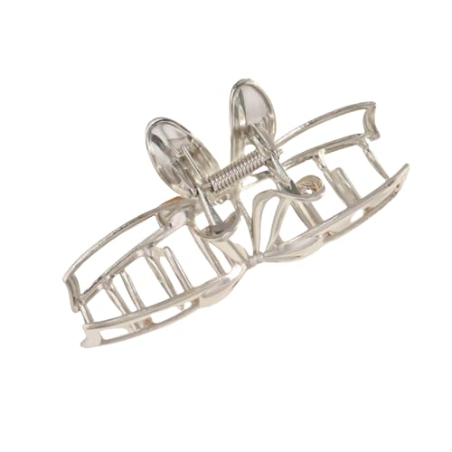 Metal Claw Clips,Pearl HairClips,Clips Large Plush Große hohle Kaninchen-Haarspangen for Damen mit glatter Oberfläche(Silver) von NIULIniuli