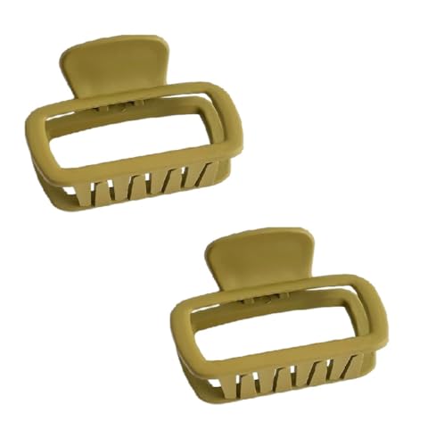 Metal Claw Clips,Pearl HairClips,Clips Large Plush Haarspangen, 2 Stück, kleine quadratische Klammer for Frauen, Erwachsene, Hinterkopf-Haarschmuck mit halb gebundener Haarnadel(Lemon tree) von NIULIniuli