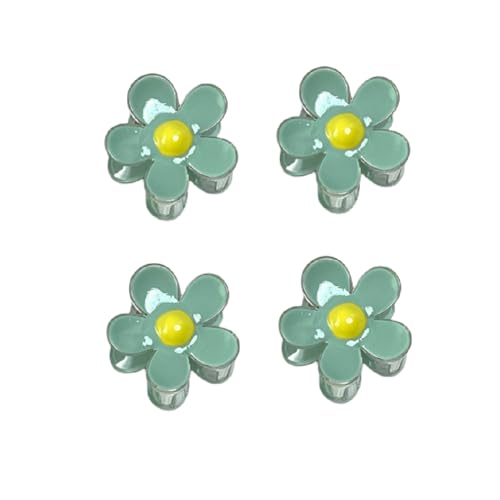 Metal Claw Clips,Pearl HairClips,Clips Large Plush Haarspangen, 4 Haarnadeln mit fünf Blütenblättern for Frauen, Blumen-Haarnadeln, Temperament-Clips, Pony for Stirn und gebrochenes Haar(Flores Azules von NIULIniuli