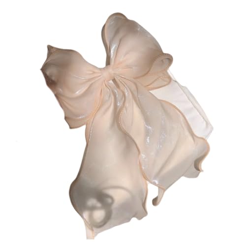 Metal Claw Clips,Pearl HairClips,Clips Large Plush Haarspangen, Band-Haarnadel mit Netzschleife for Damen, obere Haarnadel mit Clip-Rückkopf, Federclip-Kopfbedeckung(White) von NIULIniuli