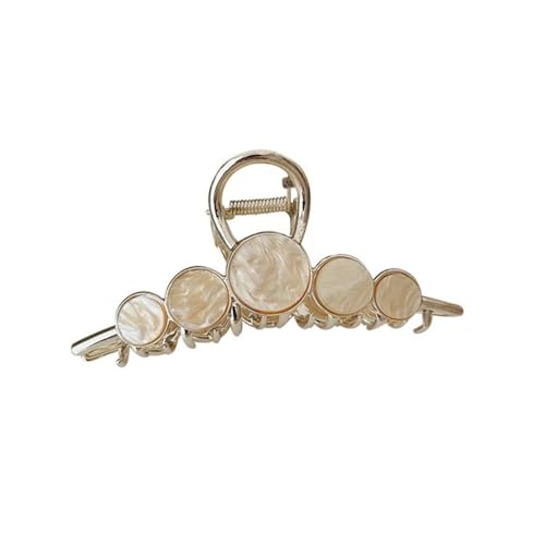 Metal Claw Clips,Pearl HairClips,Clips Large Plush Haarspangen Haarnadel for Frauen mit Metallclip am Hinterkopf, Haarschmuck mit großem Hai-Clip(White) von NIULIniuli