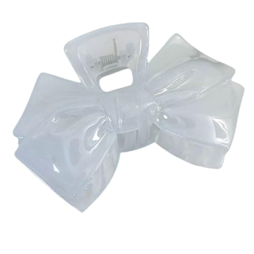Metal Claw Clips,Pearl HairClips,Clips Large Plush Haarspangen Stern Haarspange Blaue Schleife Haarspange Mädchen Hai Clip Haarschmuck auf der Rückseite des Kopfes(Transparent blue bow) von NIULIniuli