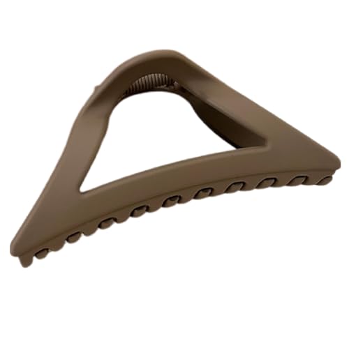 Metal Claw Clips,Pearl HairClips,Clips Large Plush Haarspangen for Damen, Haarschmuck, Haarnadel, Acryl-Clip, großes hohles Dreieck(Dark brown) von NIULIniuli